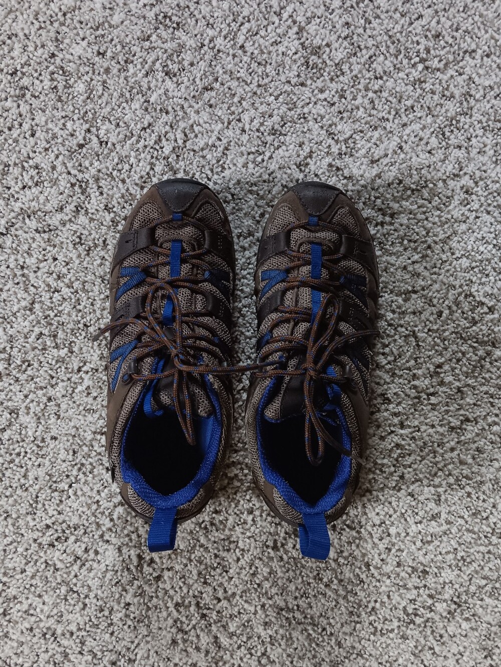 Merrell Brown Blue Womens 8 Hiking Performance Trail Shoes